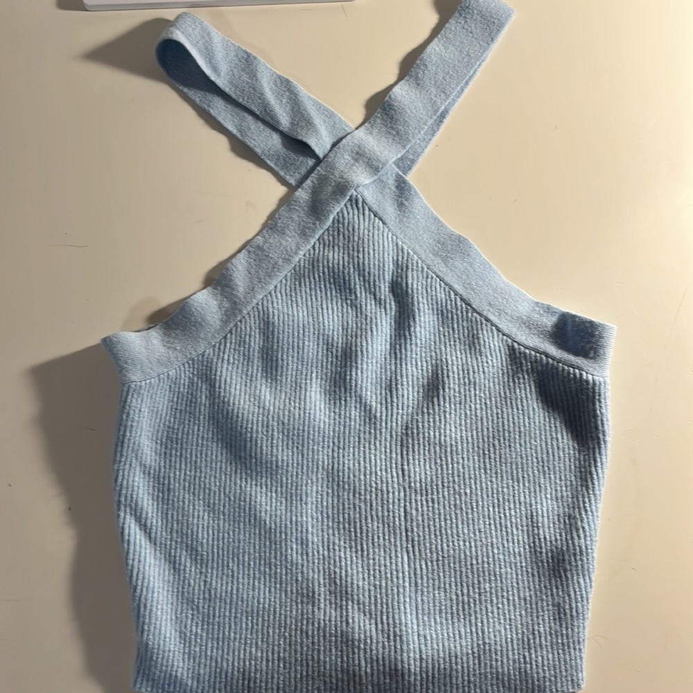 Light blue crossover tank